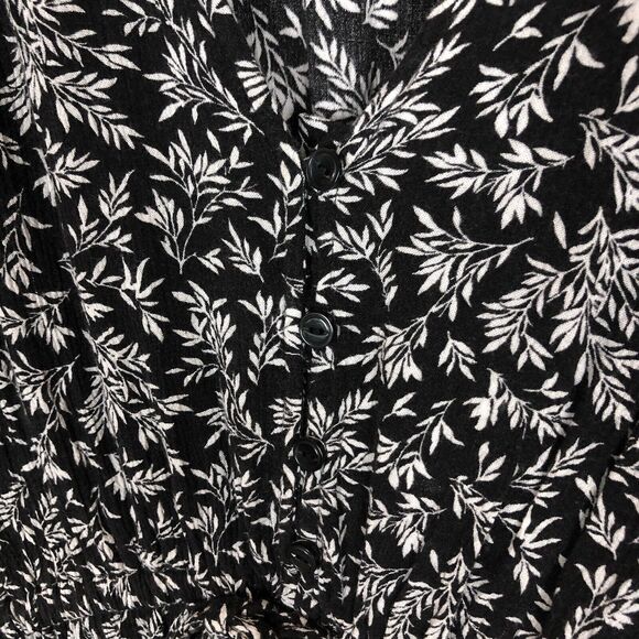Gap Black White Floral Drop Waist Dress Women's Size XS - Picture 7 of 7